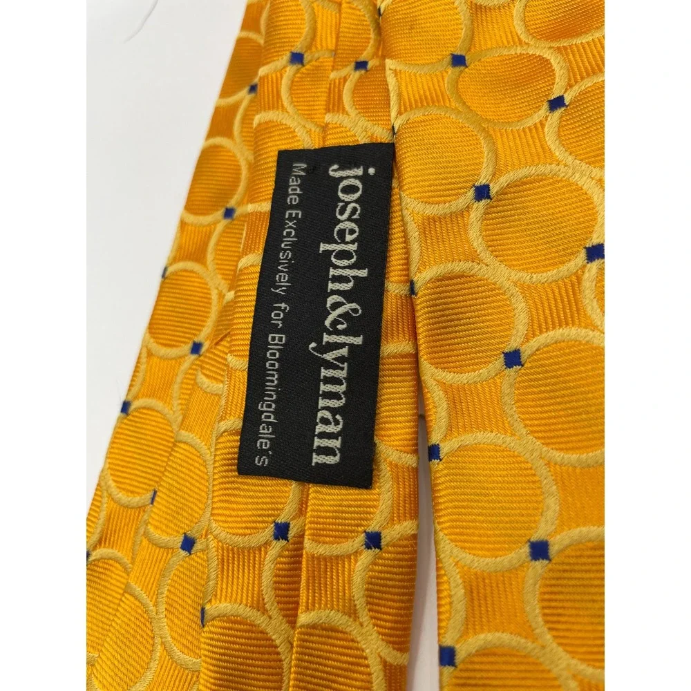Joseph & Lyman Mens Yellow Geometric Silk Tie Bloomingdales 2103